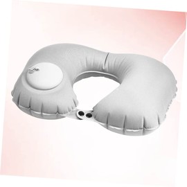 WHAMVOX 2pcs u Shape Neck Support Pillow Inflatable Travel Neck Cushion for Airplanes Comfortable Portable Design Grey for and Relaxation
