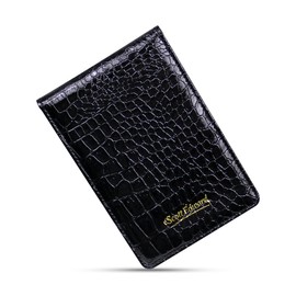 Scott Edward Golf Scorecard Cover Leather Scorecard Holder Statistics and Score Tracking Waterproof Soft Thick Grey/Black/Blue/Orange