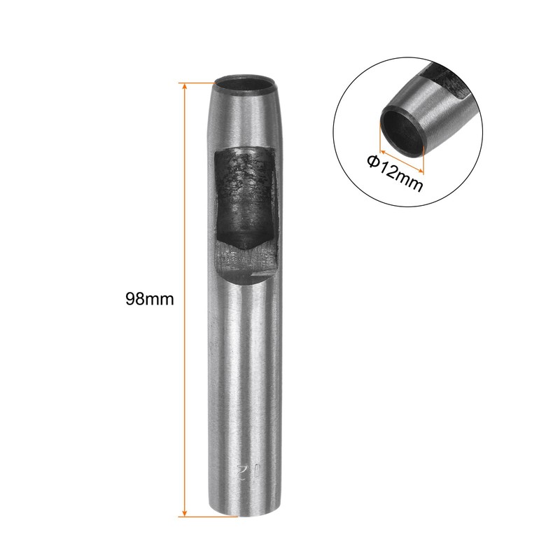 Sourcing Map 12mm Round Hole Punch Tool for Leather, Canvas,