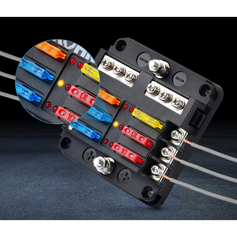 Fuselechada (80Pcs) 3 Amp Standard Fuse, 3A Car Blade Fuses