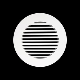 Prima Decorative Round Air Vent Duct Grille 4" (White)