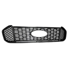 Fuel Rider Grille Inserts Overlay Trim for Front Grille Compatible with 2019-2022 Ford Ranger - Gloss Black ABS Snap On Mesh Insert, OE Look- Car Truck Accessories