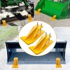 FUYEAR Tractor Bucket Protector,Ski Edge Protector,2pcs Yellow Heavy Duty Steel