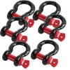 JEUIHAU 6 PCS 3/4" D Ring Shackles, 4.75 tons (9500