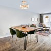 VONLUCE Crystal Light Fixture, Modern Semi Flush Mount Ceiling Light,