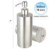 18 oz Large Countertop Soap Dispenser, Brushed Nickel Stainless Steel