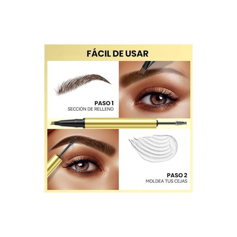 Lápiz de Cejas Microblading 2 en 1, Versión Mejorada 2026,