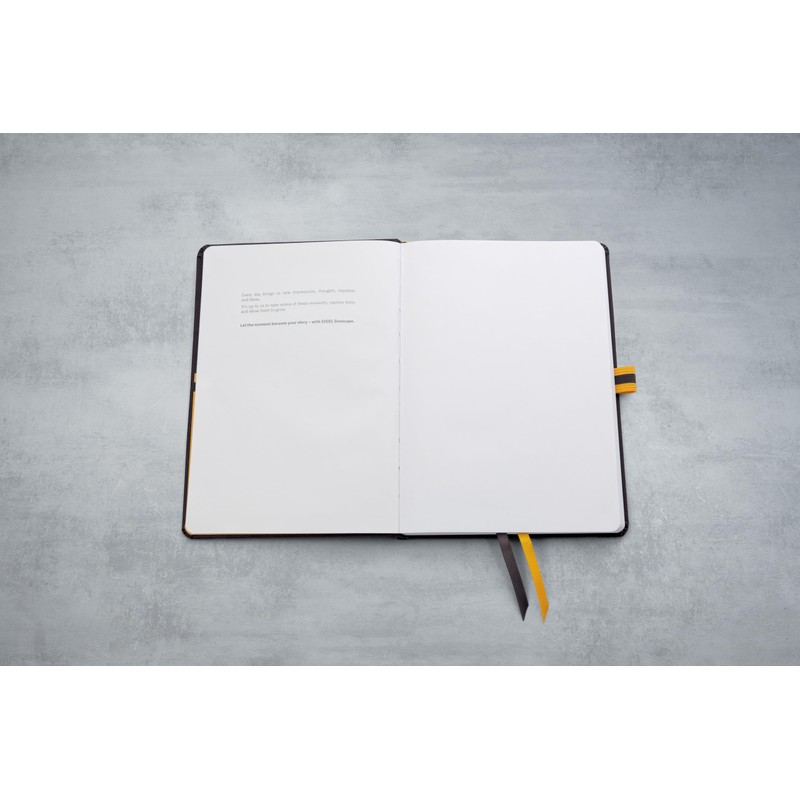 Sigel LS106 Linescape Notebook Squared Approx. A5 Dark Grey Yellow