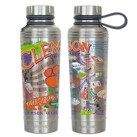 Catstudio Clemson University Collegiate Stainless Steel Water Bottle | BPA Free Triple Wall Insulation with Non Slip Bottom | Great for Running, Hiking, Sports, & Travel