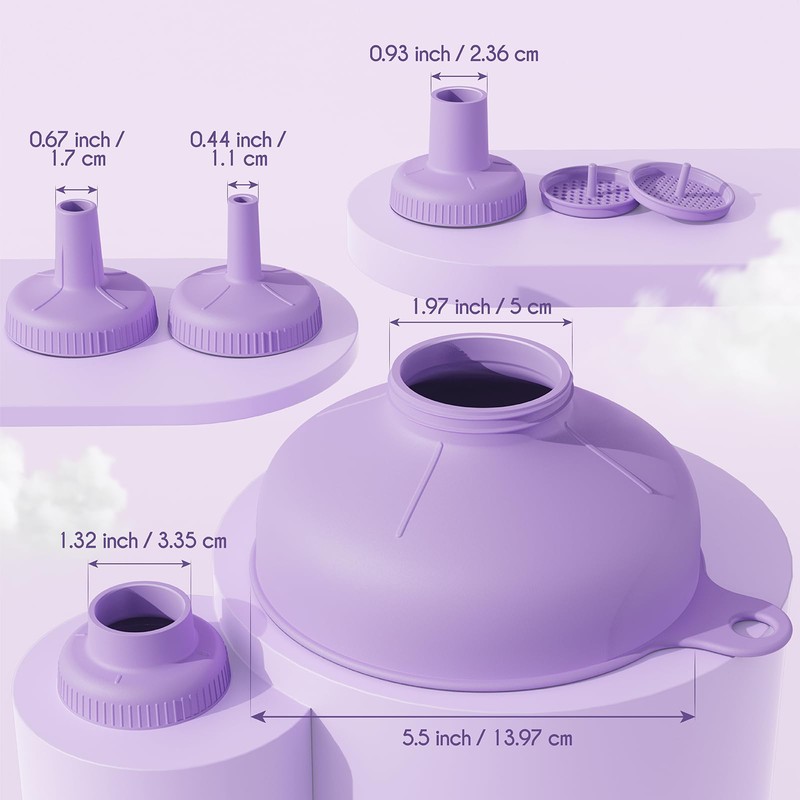 Wide Mouth Kitchen Funnel, Pisol Food Grade Plastic Cooking Preservation