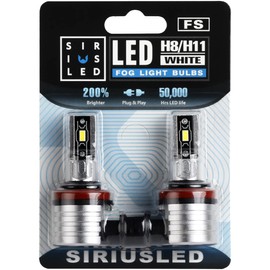 SIR IUS LED FS H8 H11 Super Bright LED bulb for car truck Fog Light 6500k White High Power Projector Super Bright Pack of 2