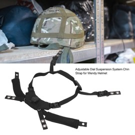 banapoy Chin Strap for Helmets, Adjustable Tactical Helmet Suspension System, Chin Strap, Airsoft Helmet Holding System, Chin Strap Accessories for Fast for Me for Wendy Helmet (Black)