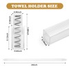 Earthtec 24 Inch Clear Adjustable Replacement Bathroom Towel Bar Rod