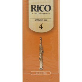 D’Addario Woodwinds Soprano Sax Reeds, Strength 4.0, 25-pack