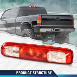 PIT66 High Mount 3rd Brake Light Compatible with 1999-2006 Chevy Silverado GMC Sierra 1500 2500 3500 & HD/Fit 2007 Silverado Sierra 1500 2500 3500 & HD Classic Models
