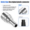 2pcs Heater Hose Connector with 2pcs Clamps, Stainless Steel Heater