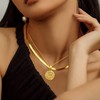 GOLDCHIC JEWELRY Chinese Zodiac Necklace, Animal Tiger Coin Pendant with