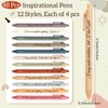 Funrous 48 Pcs Positive Affirmation Pens Bulk Retractable Motivational Ballpoint