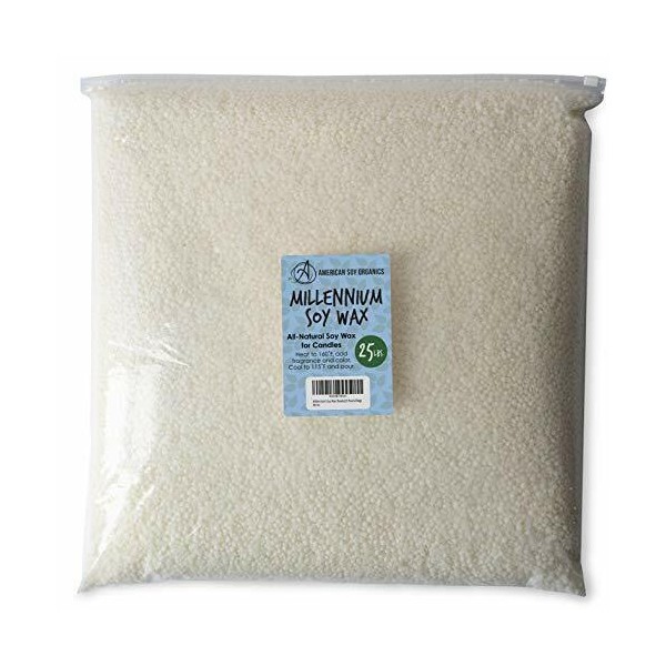 Millennium Wax 25 Lb Bag Of Natural Soy Wax For Candle Making
