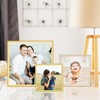 Autjvy 6x6 Picture Frame Set of 2, Gold Modern Simple