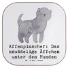 Mr. & Mrs. Panda Getränkeuntersetzer Affenpinscher Äffchen - Geschenk, Familienhund,