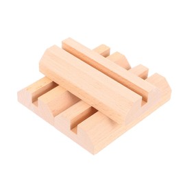 Tofficu 3pcs Sign Base Paper Holder Stand Rustic Place Card Holders Small Country Sign Holder Menu Card Holders Marketing Sign Stand Wedding Table Decor Hotel Sign Stand Wood Beige