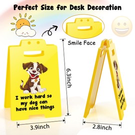 XgiftCreat Funny Office Desk Sign - I Work Hard So My Dog Can Have Nice Things, Small Fun Gag Cubicle Decor Gifts for Dog Lover Women Team Coworker Teammate Employee Hr Boss
