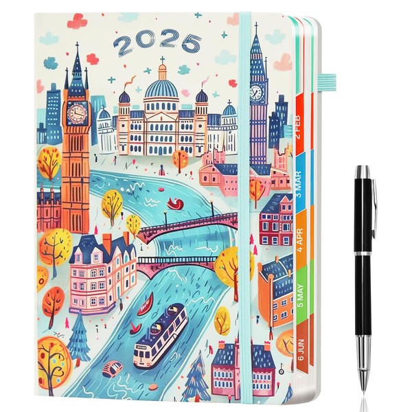 2025 Daily Planner A5, Week to View Colorful Weekly Planner,