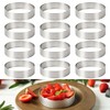 Cedryn 12PCS Crumpet Rings Non Stick 8CM Perforated Tart Ring