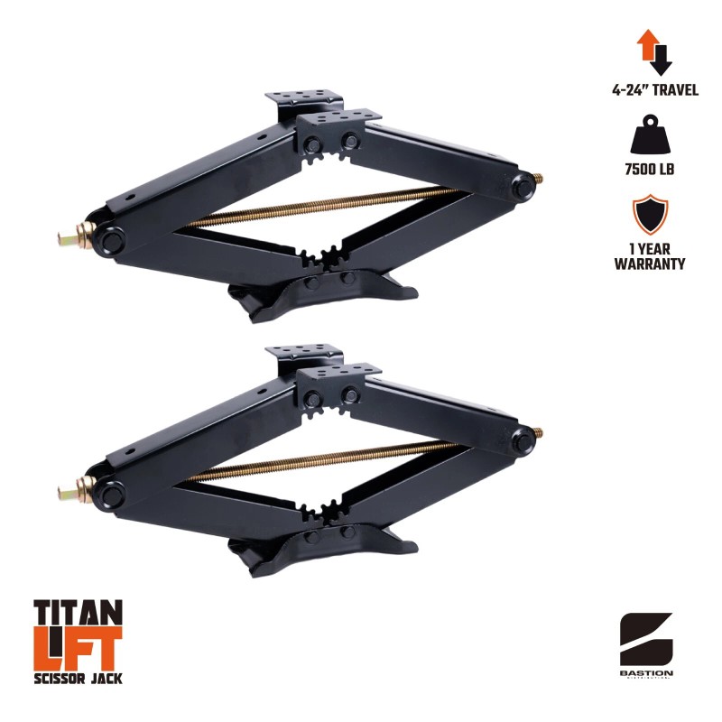 Bastion Distribution Two 24" Titan Lift Scissor Jacks 7500lb RV
