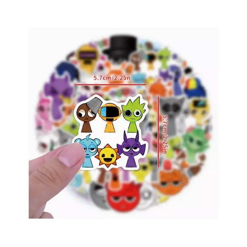 SPRUNKI - 55 STICKERS! No Duplicates - Random Sprunki Stickers