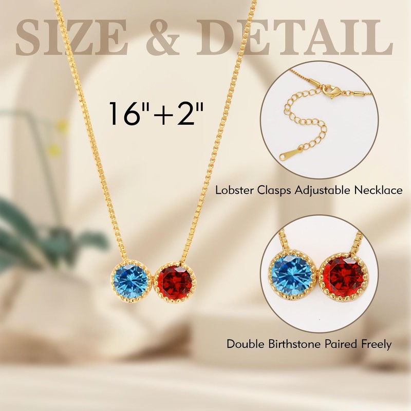 Sistble June Birthstone Necklace, Alexandrite Necklace Christmas Gifts for Women