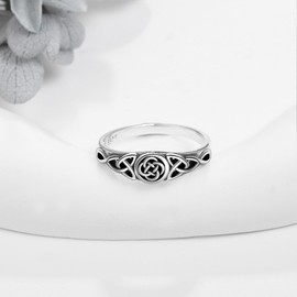 Celtic Rings for Women Sterling Silver Celtic Knot Ring Jewelry Celtic Knot Ring for Women