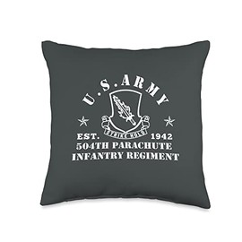 Fort Bragg Nc 504th Parachute Infantry Regiment Veterans Throw Pillow