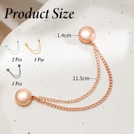 4 Pcs Multi Function Magnetic Clothing Clips,Magnetic Clothing Clips,Removable magnetic clothing clips,Multi Function magnetic Buttons clips With Chain,Suitable For Daily clothing Arrangement