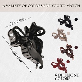 Medium Bow Hair Clips for Women Bowknot Claw Clips Teacher Claw Clips Nonslip Claws Clip for Long Short Thick Hair