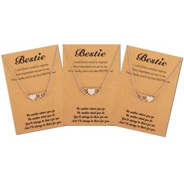 Best Friend Necklace Friendship Necklaces for 2/3/4/5 Friend Gifts for Women BFF Friends Sisters Bestie Necklace Sister Birthday Gifts