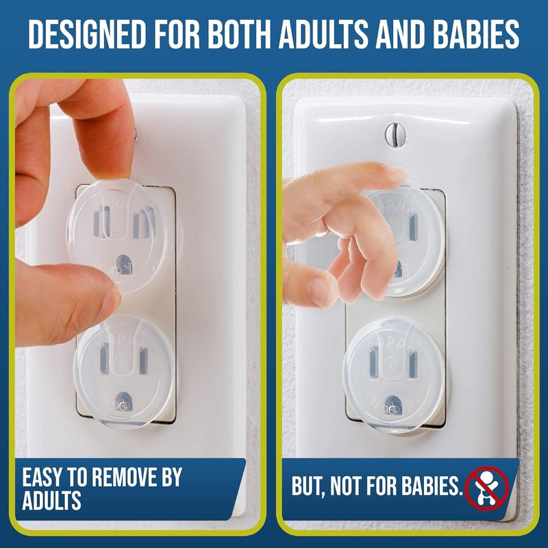 Clear Outlet Covers (50 Pack) – Baby Safety Outlet Plug