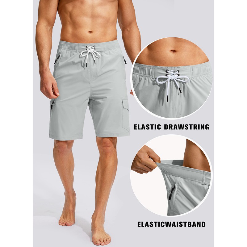 Kayrth Men's Swim Trunks Quick Dry Board Shorts with 5