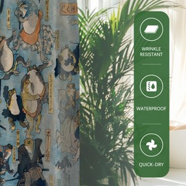 TSLOVER Cute Frogs Shower Curtains, Funny Anime Frog Bathroom Curtain,Cute Shower Curtains for Bathroom,Bath Curtain,72x72 Inches