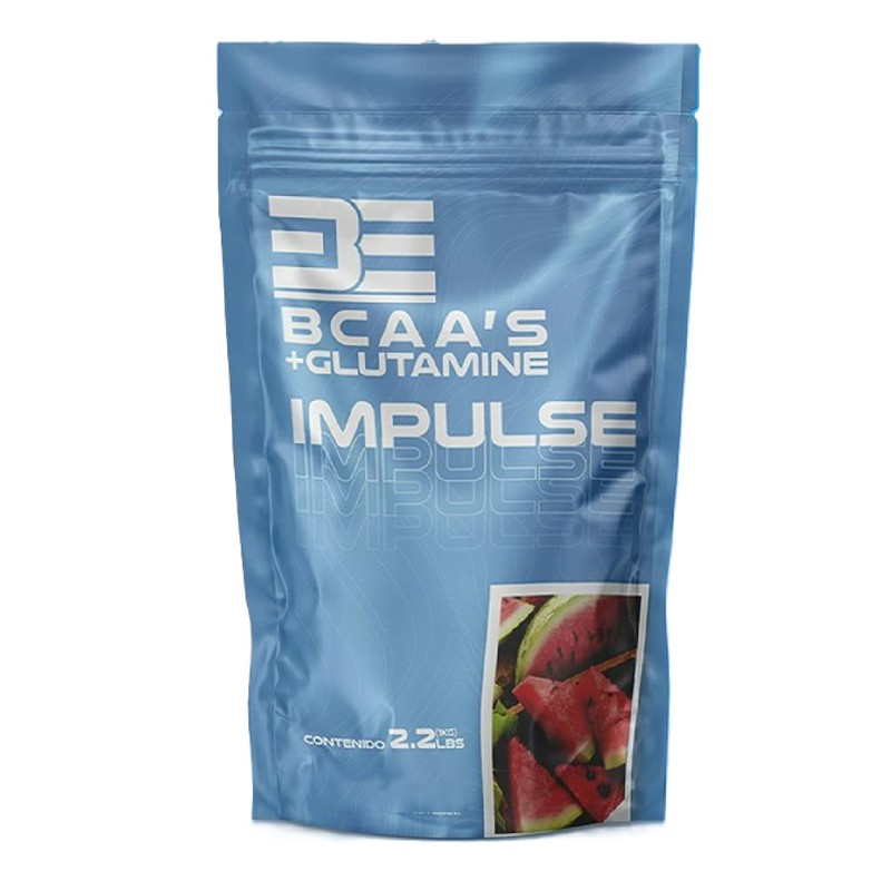 Impulse Bcaas Glutamina 1 Kg 50 Servicios sabor sandia