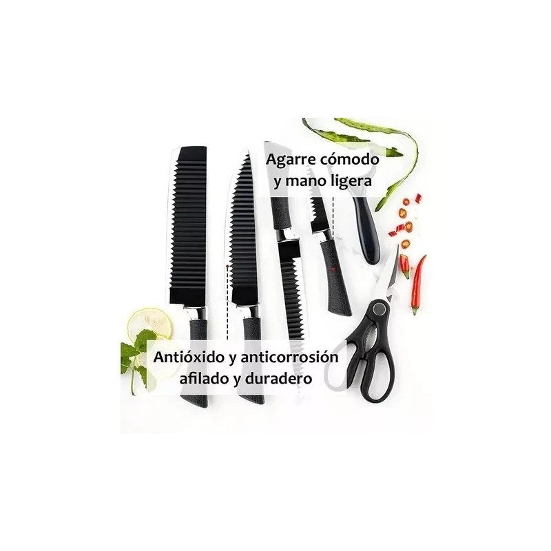 Total Supplier 6 Pizs Juego De Cuchillos De Acero Inoxidable