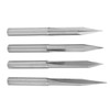 4Pcs VShaped Carving Cutter 2Edged Engraving Bit 4x0.3x15°/4x0.3x20°/4x0.3x25°/4x0.3x30°
