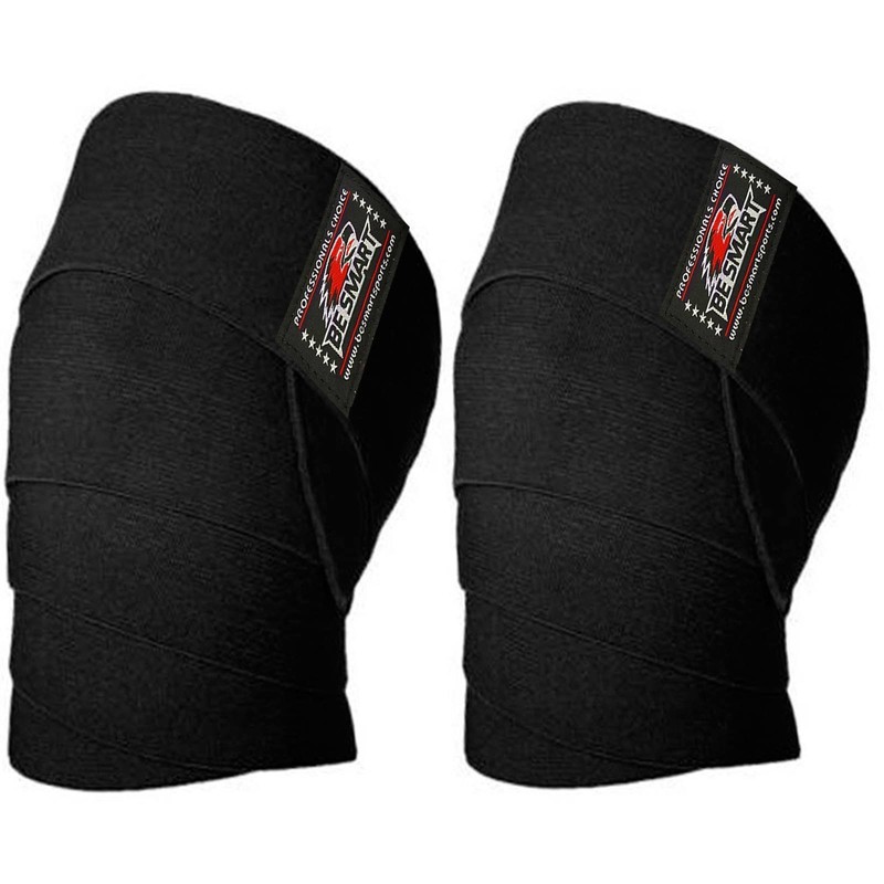 Be Smart Knee Wraps Wrist Wraps Bar Straps for Weight