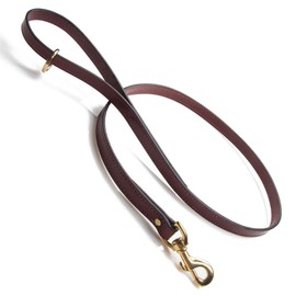 Mendota Pet Leather Snap Leash - Dog Lead - Made in The USA - Chestnut, 3/4 in x 4 ft (Standard)
