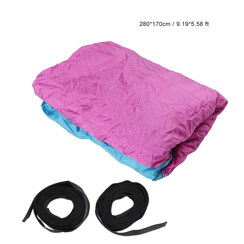 Portable Camping Travel Double Hammock Hanging Bed with Tree Strap