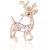 Unbranded Men Womens Deer Animal Crystal Rhinestone Brooch Pin Shirt