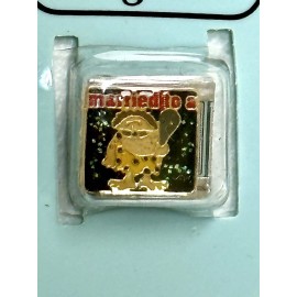 PUGSTER Married To A Caveman Italian Charm 9mm Bracelet Link Stainless Steel NEW