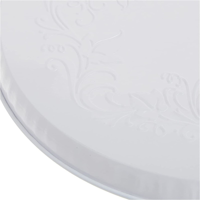 Range Kleen 5057 Set of 4 Round Ivy Embossed White