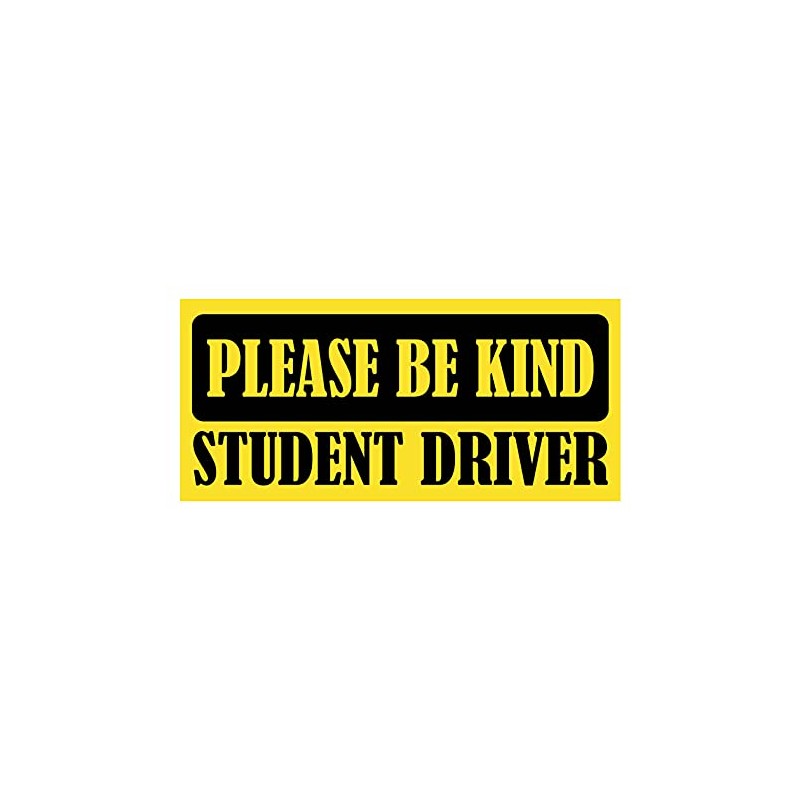 Be Kind Student Driver Bumper Magnet by DCM Solutions (Yellow,